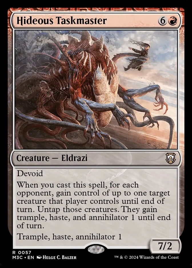 2024 Modern Horizons 3 Commander Hideous Taskmaster [Foil] rare #57 rare card image