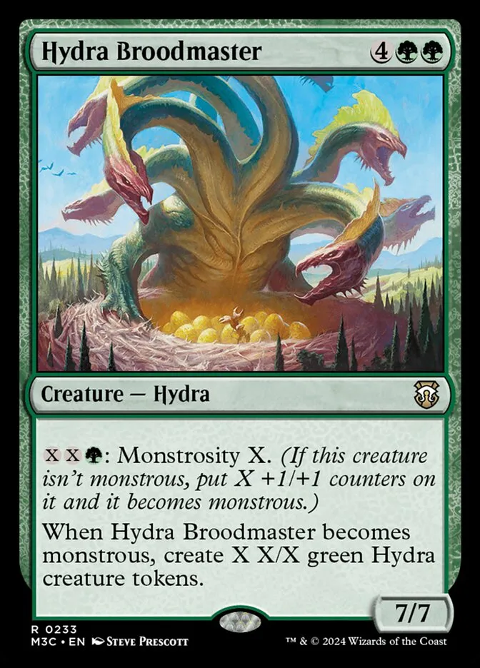 2024 Modern Horizons 3 Commander Hydra Broodmaster #233 rare card image