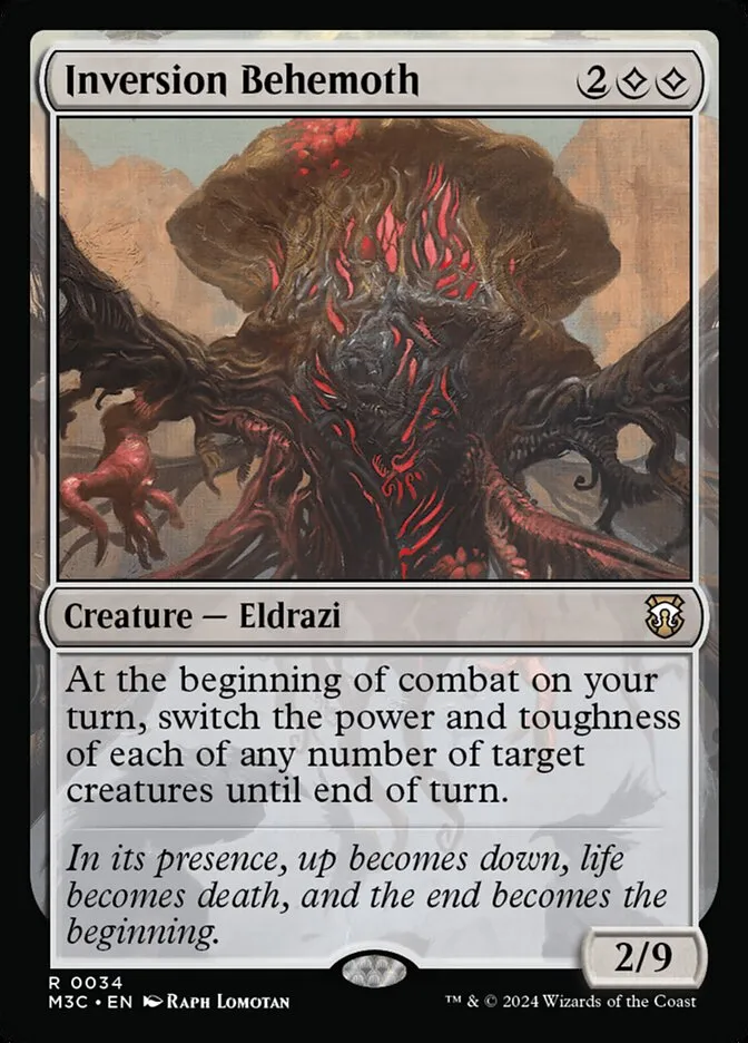 2024 Modern Horizons 3 Commander Inversion Behemoth rare #34 rare card image