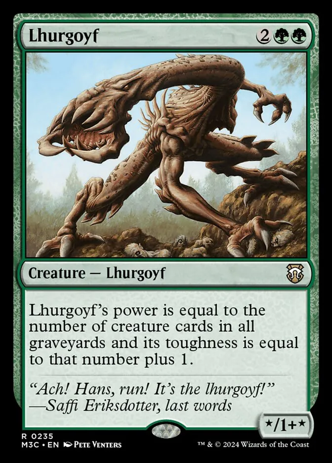 2024 Modern Horizons 3 Commander Lhurgoyf #235 rare card image