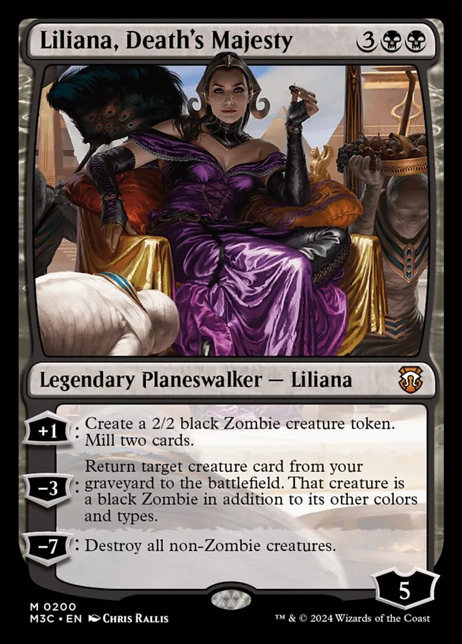 2024 Modern Horizons 3 Commander Liliana, Death's Majesty #200 mythic card image