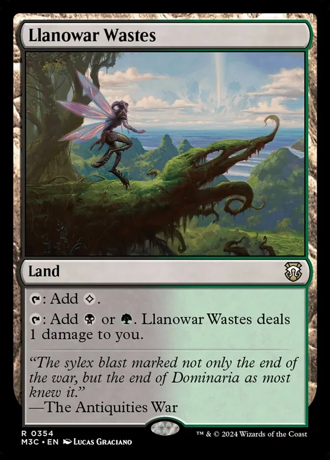 2024 Modern Horizons 3 Commander Llanowar Wastes #354 rare card image
