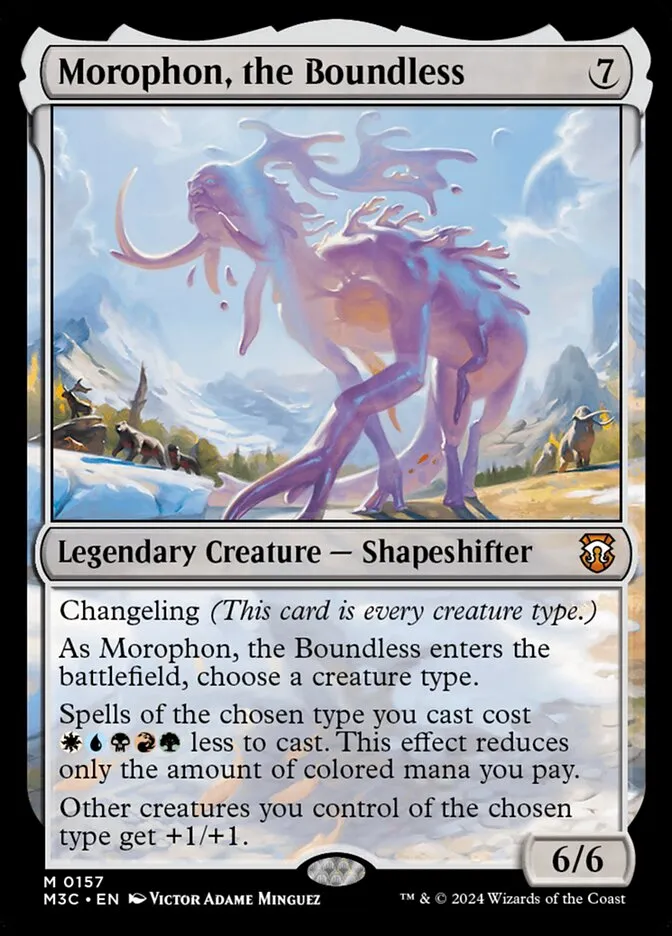 2024 Modern Horizons 3 Commander Morophon, the Boundless #157 mythic card image