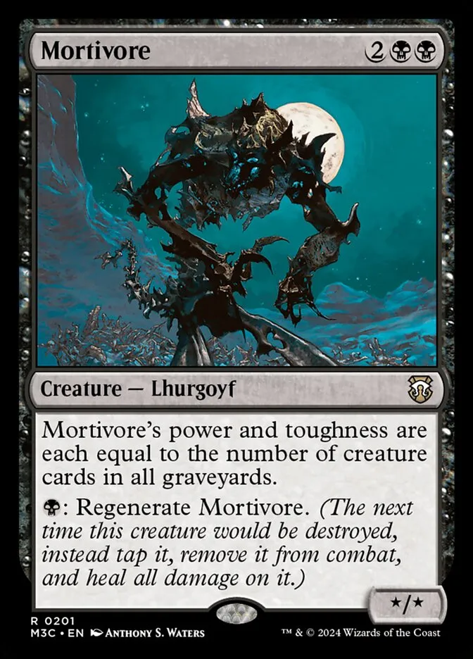 2024 Modern Horizons 3 Commander Mortivore #201 rare card image