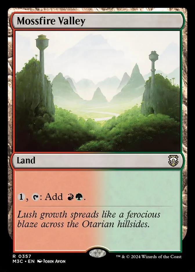 2024 Modern Horizons 3 Commander Mossfire Valley #357 rare card image