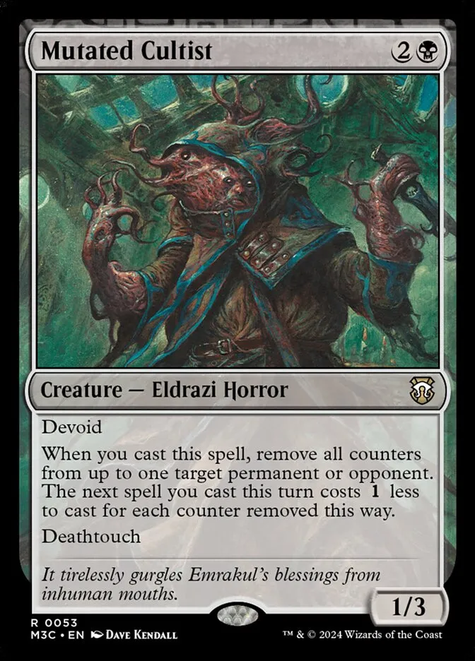 2024 Modern Horizons 3 Commander Mutated Cultist rare #53 rare card image
