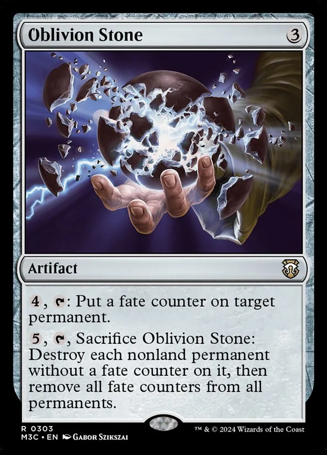 2024 Modern Horizons 3 Commander Oblivion Stone #303 rare card image