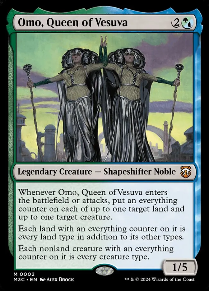 2024 Modern Horizons 3 Commander Omo, Queen of Vesuva mythic #2 mythic card image