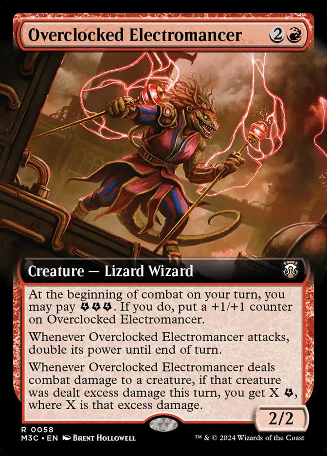 2024 Modern Horizons 3 Commander Overclocked Electromancer rare #58 rare card image