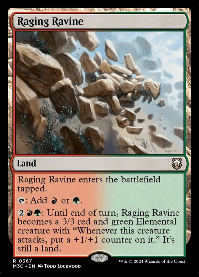 2024 Modern Horizons 3 Commander Raging Ravine #367 rare card image