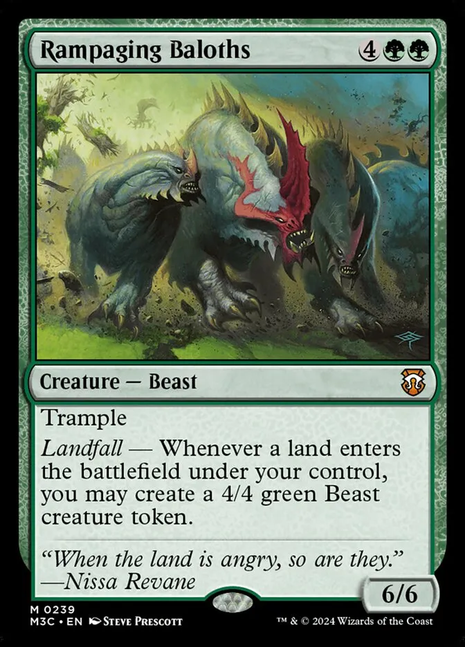 2024 Modern Horizons 3 Commander Rampaging Baloths #239 mythic card image