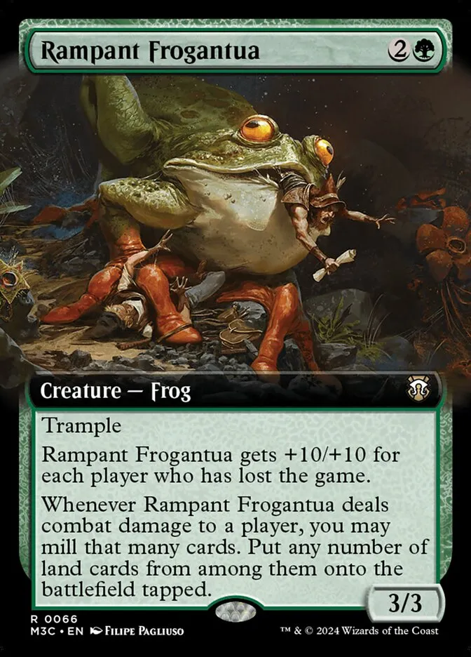 2024 Modern Horizons 3 Commander Rampant Frogantua rare #66 rare card image