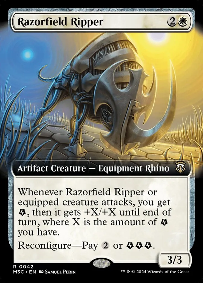2024 Modern Horizons 3 Commander Razorfield Ripper rare #42 rare card image