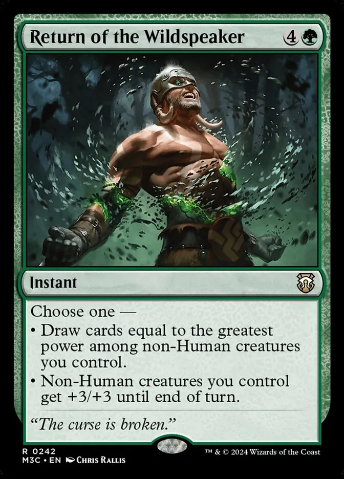 2024 Modern Horizons 3 Commander Return of the Wildspeaker #242 rare card image