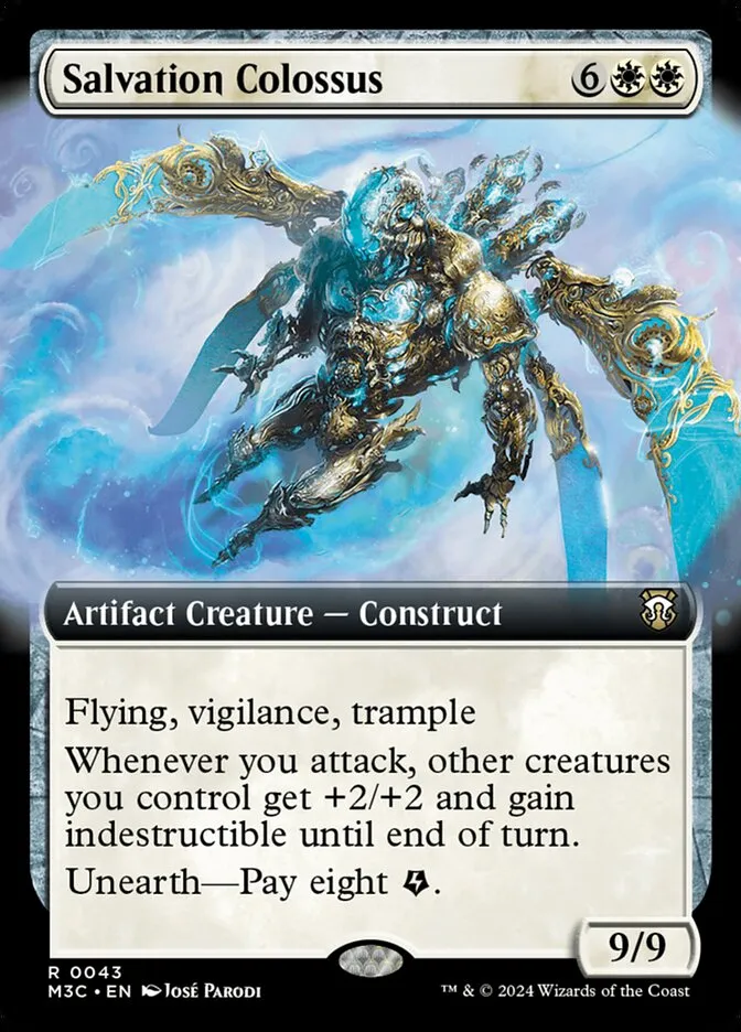2024 Modern Horizons 3 Commander Salvation Colossus rare #43 rare card image