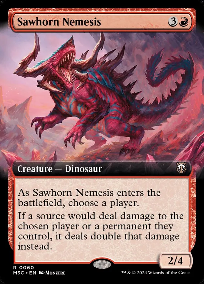 2024 Modern Horizons 3 Commander Sawhorn Nemesis rare #60 rare card image