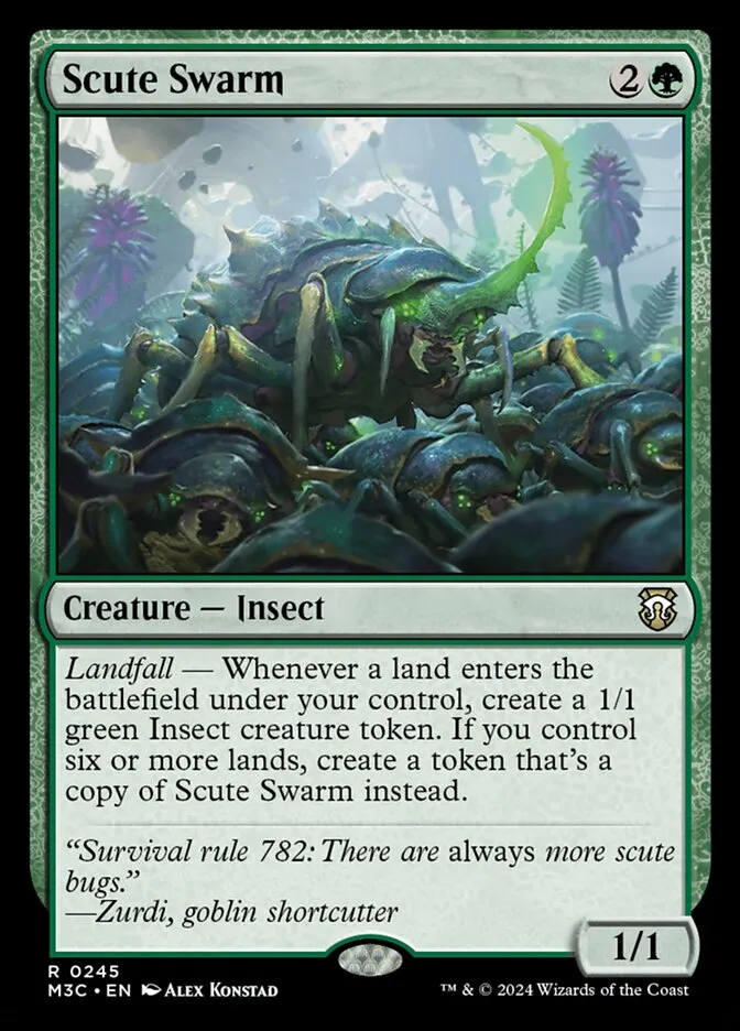 2024 Modern Horizons 3 Commander Scute Swarm #245 rare card image