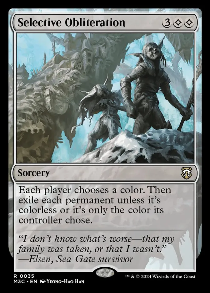 2024 Modern Horizons 3 Commander Selective Obliteration rare #35 rare card image
