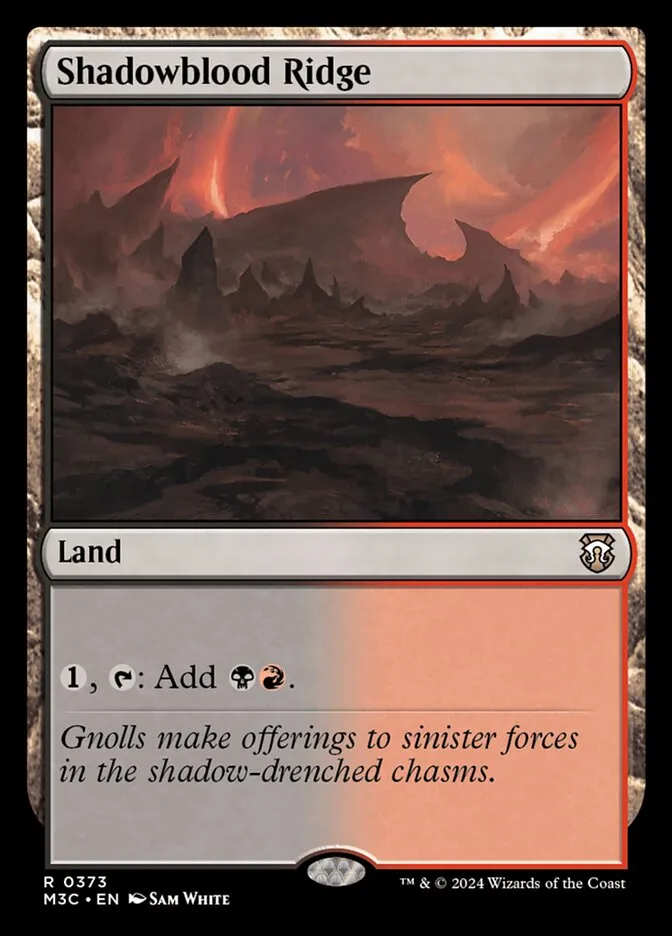 2024 Modern Horizons 3 Commander Shadowblood Ridge #373 rare card image