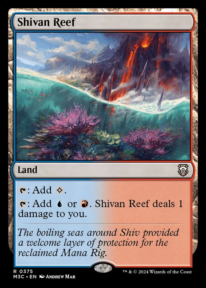 2024 Modern Horizons 3 Commander Shivan Reef #375 rare card image