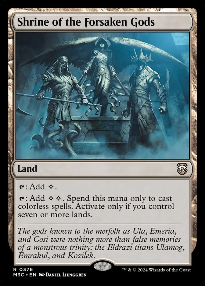 2024 Modern Horizons 3 Commander Shrine of the Forsaken Gods #376 rare card image