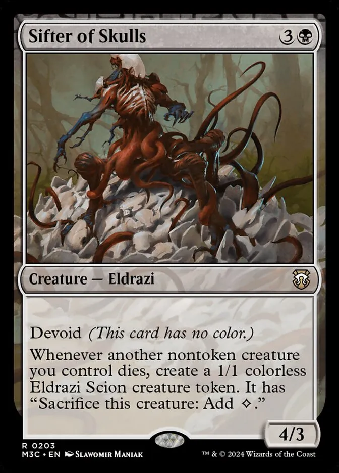 2024 Modern Horizons 3 Commander Sifter of Skulls #203 rare card image