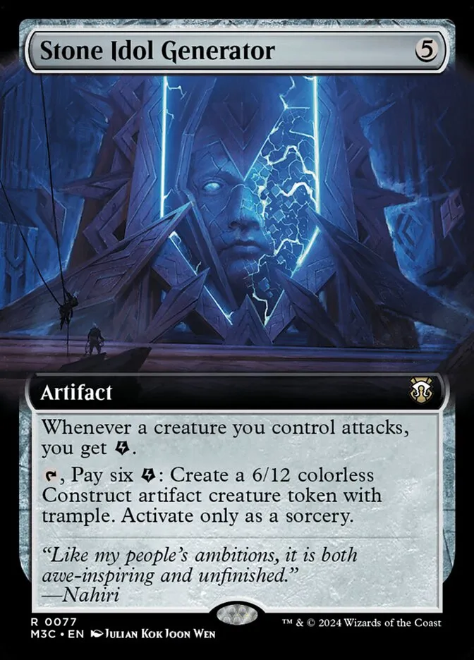 2024 Modern Horizons 3 Commander Stone Idol Generator rare #77 rare card image