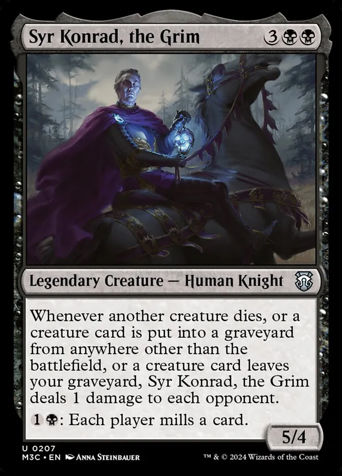 2024 Modern Horizons 3 Commander Syr Konrad, the Grim #207 uncommon card image
