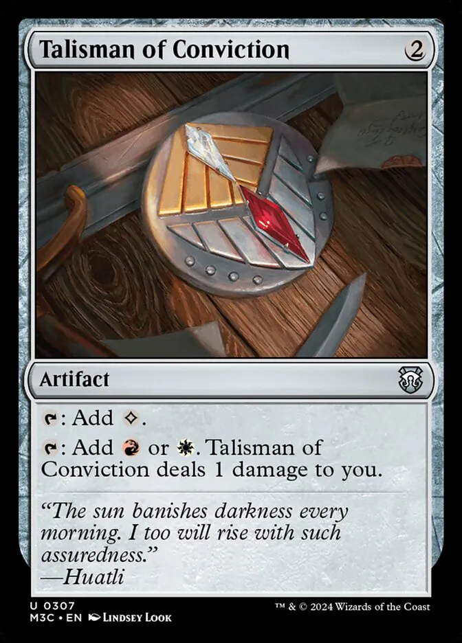 2024 Modern Horizons 3 Commander Talisman of Conviction #307 uncommon card image