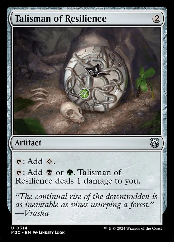 2024 Modern Horizons 3 Commander Talisman of Resilience #314 uncommon card image