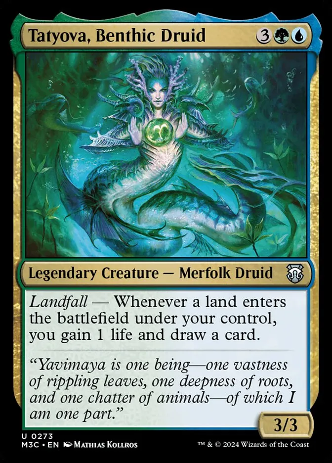 2024 Modern Horizons 3 Commander Tatyova, Benthic Druid #273 uncommon card image