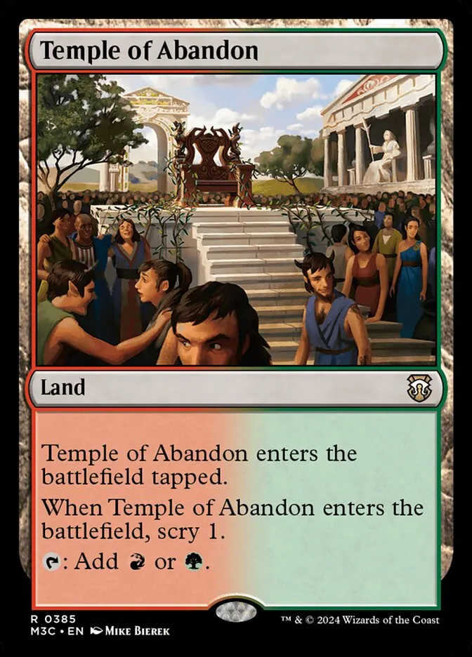 2024 Modern Horizons 3 Commander Temple of Abandon #385 rare card image
