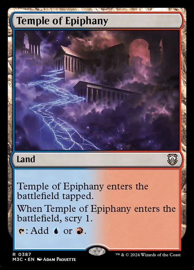 2024 Modern Horizons 3 Commander Temple of Epiphany #387 rare card image
