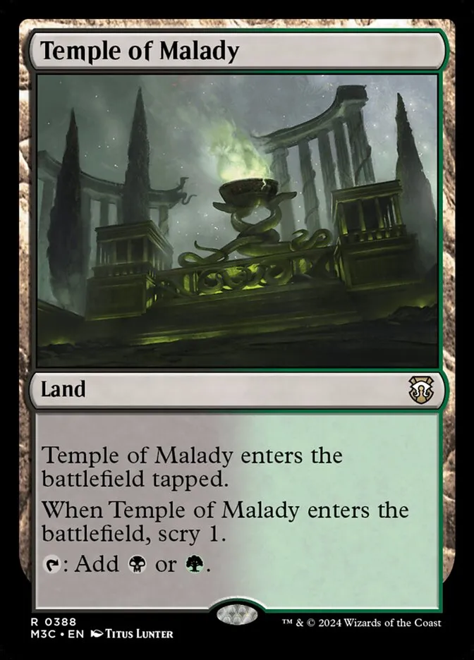 2024 Modern Horizons 3 Commander Temple of Malady #388 rare card image