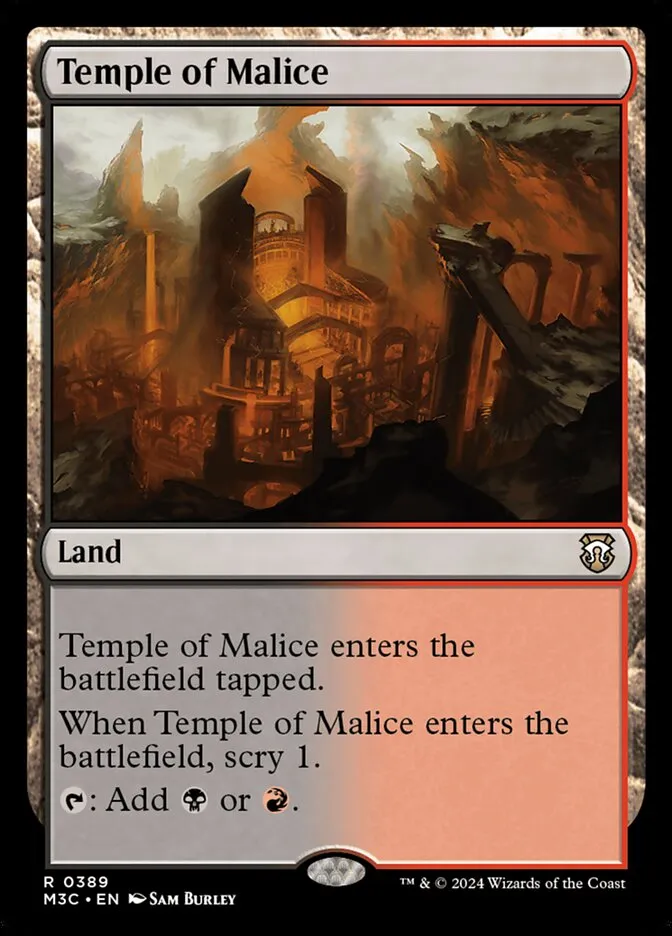 2024 Modern Horizons 3 Commander Temple of Malice #389 rare card image