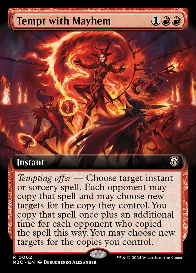 2024 Modern Horizons 3 Commander Tempt with Mayhem rare #62 rare card image