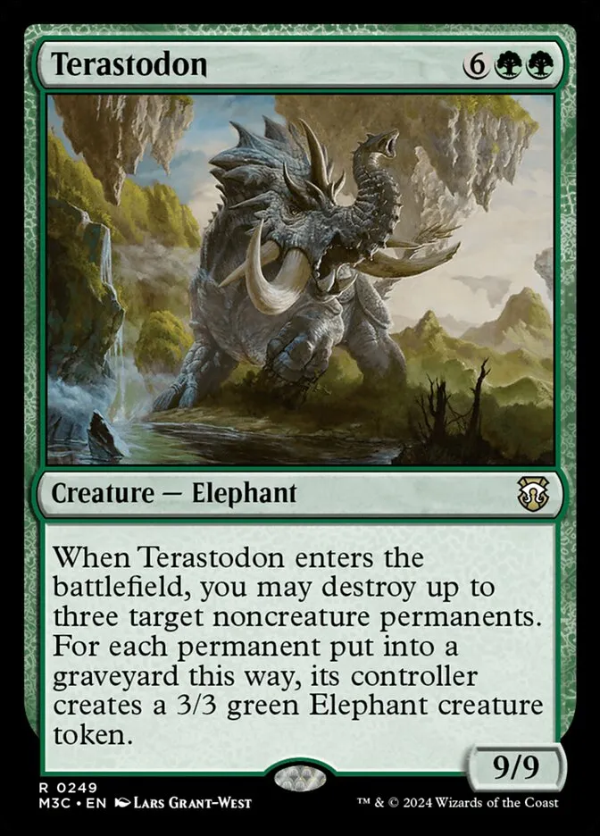 2024 Modern Horizons 3 Commander Terastodon #249 rare card image