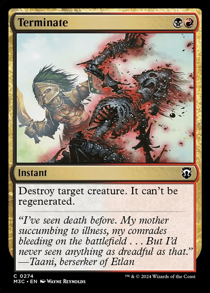 2024 Modern Horizons 3 Commander Terminate common #274 common card image