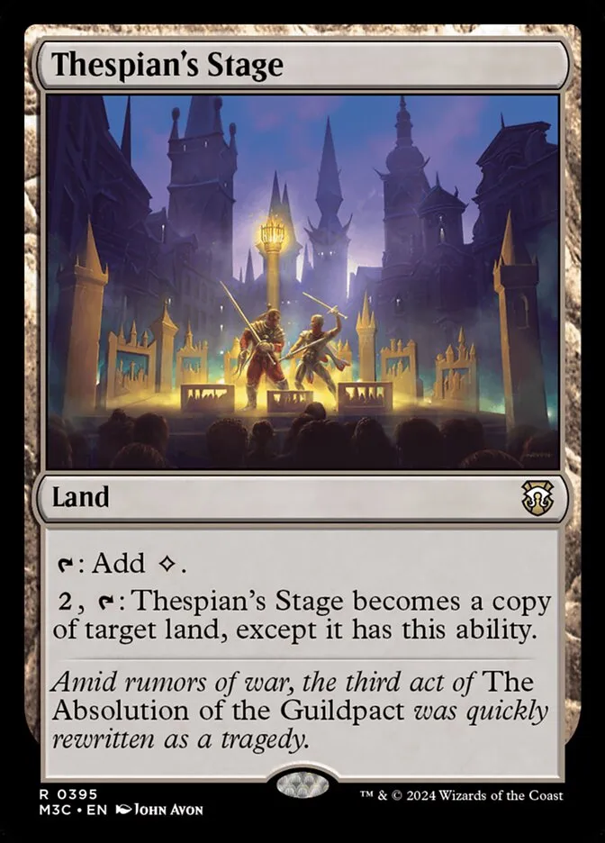 2024 Modern Horizons 3 Commander Thespian's Stage #395 rare card image