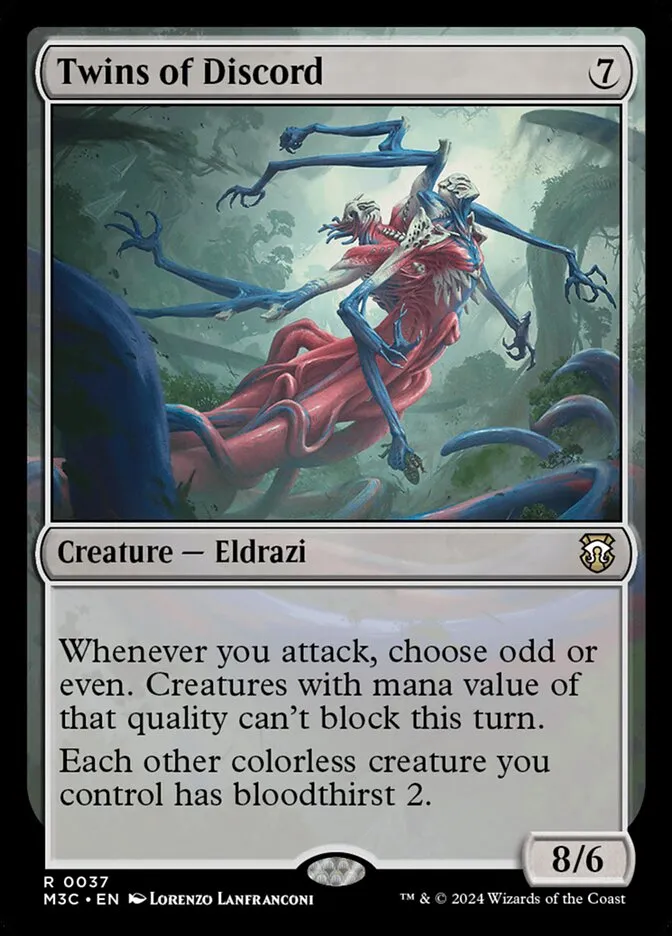 2024 Modern Horizons 3 Commander Twins of Discord rare #37 rare card image