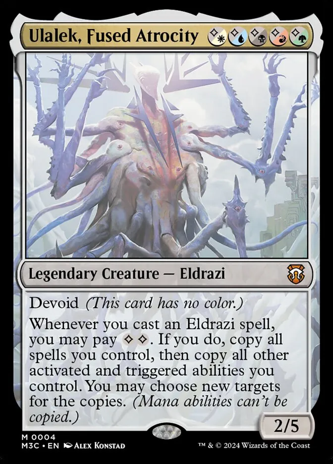 2024 Modern Horizons 3 Commander Ulalek, Fused Atrocity mythic #4 mythic card image