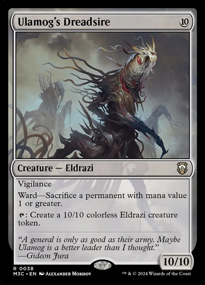2024 Modern Horizons 3 Commander Ulamog's Dreadsire rare #38 rare card image