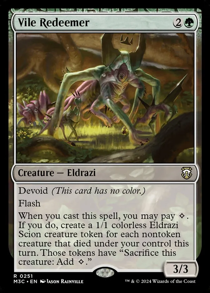 2024 Modern Horizons 3 Commander Vile Redeemer #251 rare card image