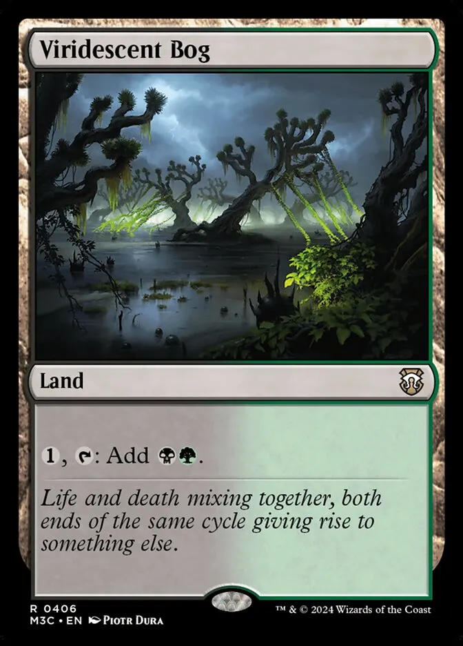 2024 Modern Horizons 3 Commander Viridescent Bog #406 rare card image