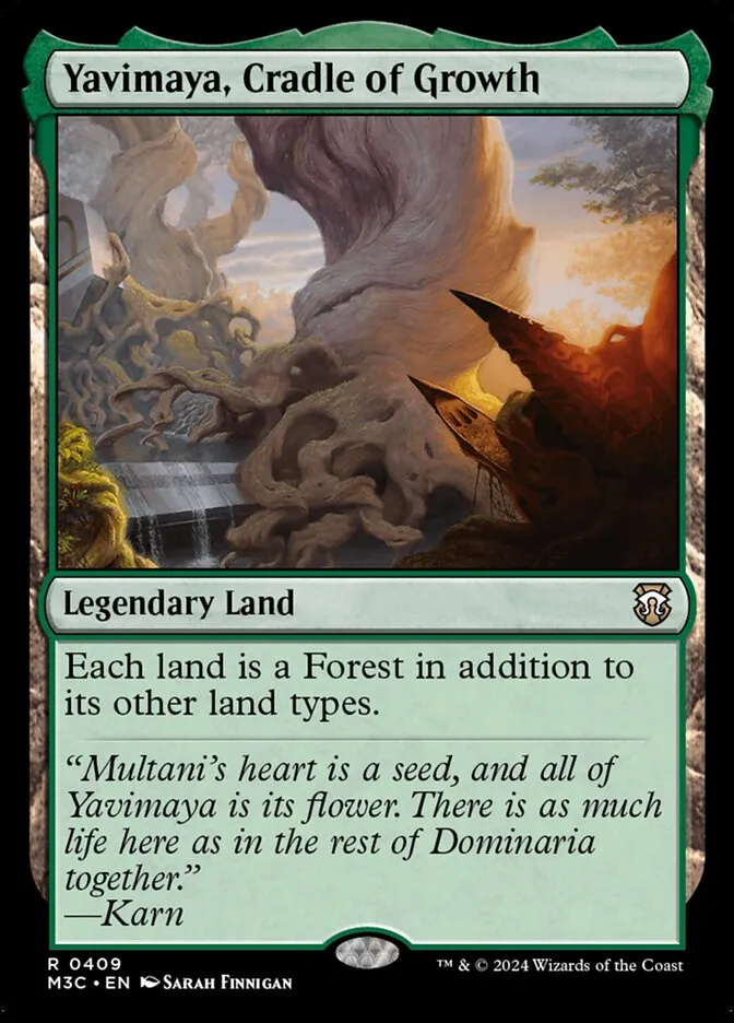 2024 Modern Horizons 3 Commander Yavimaya, Cradle of Growth #409 rare card image