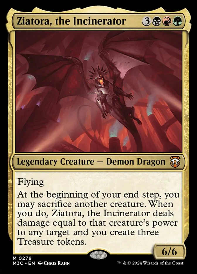 2024 Modern Horizons 3 Commander Ziatora, the Incinerator #279 mythic card image