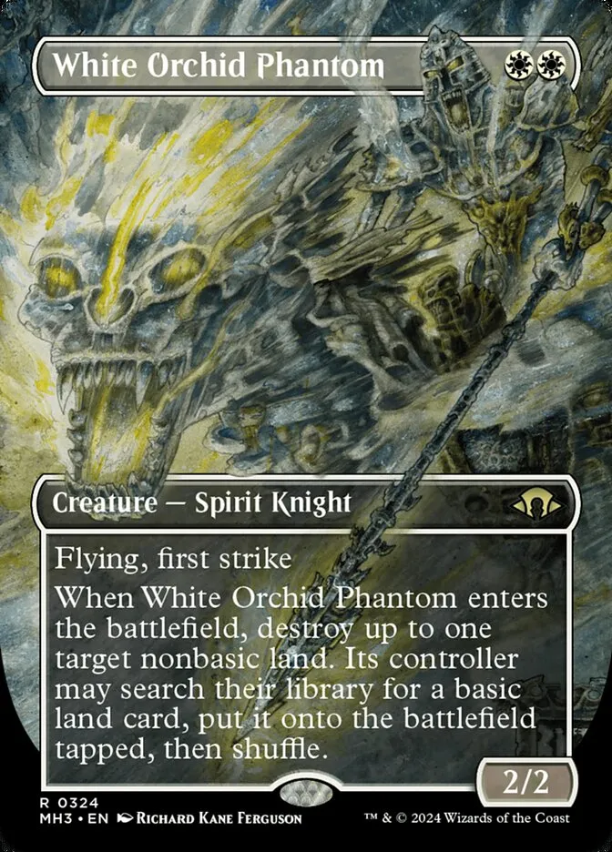 2024 Modern Horizons 3 White Orchid Phantom [Borderless Foil] rare #324 rare card image