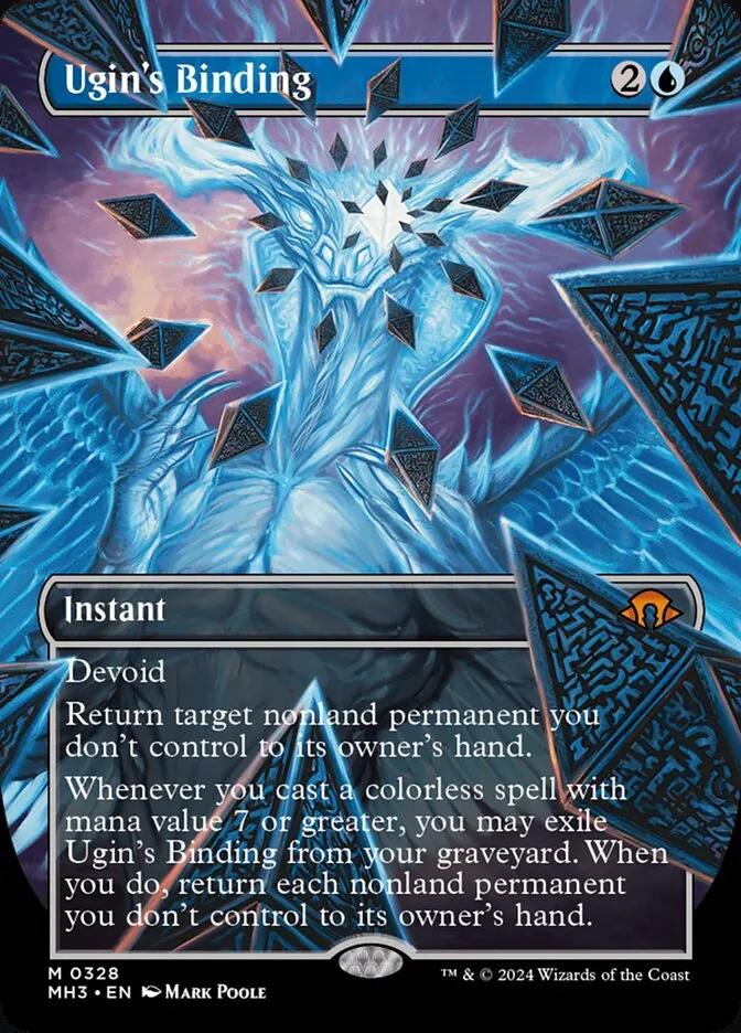 2024 Modern Horizons 3 Ugin's Binding [Borderless Foil] mythic #328 mythic card image