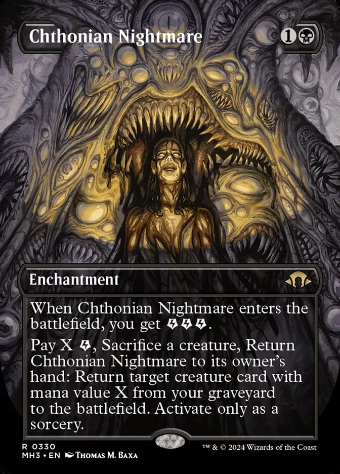 2024 Modern Horizons 3 Chthonian Nightmare [Borderless Foil] rare #330 rare card image