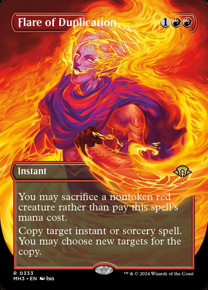 2024 Modern Horizons 3 Flare of Duplication [Borderless Foil] rare #333 rare card image